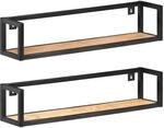 vidaXL Wandregale 2 Stk. 80 cm Raues Mangoholz 320670