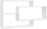 vidaXL Wandregale Hochglanz-Wei&szlig; 104x20x58,5 cm Holzwerkstoff 800330