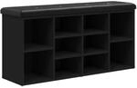 vidaXL Schuhbank Schwarz 102x32x50 cm Holzwerkstoff Modell 1
