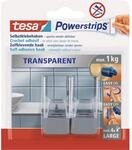 Tesa Powerstrips Haken Transparent-Chrom matt 2 St&uuml;ck