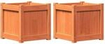 vidaXL Pflanzk&uuml;bel 2 Stk Wachsbraun Massivholz Kiefer 837409