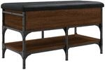 vidaXL Schuhbank Braun Eichen-Optik 82x42x45 cm Holzwerkstoff 835196