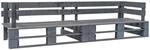 vidaXL Garten-Palettensofa 2-Sitzer Grau Holz 276312