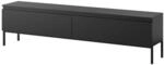 Selsey TV-Lowboard Bemmi 175 cm Schwarz mit Schwarzen Beinen