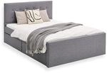 Homestyle4u Doppelbett 120x200 Polsterbett in Grau 1979