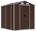 vidaXL Ger&auml;tehaus Braun 191x215x198 cm Verzinkter Stahl 1843982