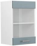 Vicco K&uuml;chenglasschrank R-Line Glash&auml;ngeschrank Blau-Grau/Wei&szlig; 40 cm