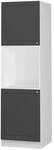 Vicco Herdumbauschrank Fame-Line Herdschrank Anthrazit-Gold/Wei&szlig; 60 cm Offen