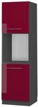 Vicco Herdumbauschrank Fame-Line Bordeaux Hochglanz/Anthrazit 60 cm Offen