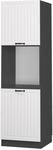 Vicco Herdumbauschrank Fame-Line Herdschrank Wei&szlig; Landhaus/Anthrazit 60 cm...