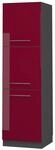 Vicco Herdumbauschrank Fame-Line Herdschrank Bordeaux Hochglanz/Anthrazit 60 cm