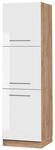 Vicco Herdumbauschrank Fame-Line Wei&szlig; Hochglanz/Goldkraft Eiche 60 cm