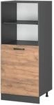 Vicco Herdumbauschrank R-Line Herdschrank Goldkraft Eiche/Anthrazit 60 cm