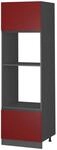 Vicco Mikrowellenschrank R-Line K&uuml;chenregal f&uuml;r die Mikrowelle Rot/Anthrazit 60 cm