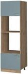 Vicco Mikrowellenschrank R-Line K&uuml;chenregal f&uuml;r die Mikrowelle Blau-Grau/Goldkraft