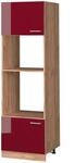 Vicco Mikrowellenschrank R-Line Bordeaux Hochglanz/Goldkraft Eiche 60 cm