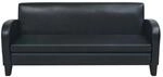 vidaXL 3-Sitzer-Sofa Kunstleder Schwarz