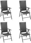 vidaXL Gartenst&uuml;hle 4 Stk Poly Rattan Schwarz 313105