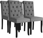 vidaXL Esszimmerst&uuml;hle 4 Stk Dunkelgrau Stoff 245515
