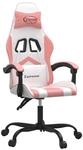vidaXL Gaming-Stuhl Wei&szlig; und Rosa Kunstleder 3143899