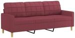vidaXL 3-Sitzer-Sofa Weinrot 180 cm Stoff 359105