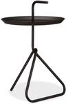 Relaxdays Beistelltisch Stahl Schwarz mit Griff 59,5 cm x 40 cm x 40 cm 1,9 kg