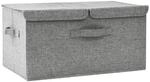 vidaXL Aufbewahrungsbox Stoff 50x30x25 cm Grau 332914