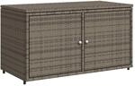 vidaXL Gartenschrank Grau 110x55x60,5 cm Poly Rattan