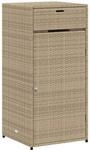 vidaXL Gartenschrank Beige 55x55x111 cm Poly Rattan