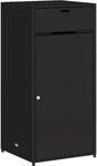vidaXL Gartenschrank Schwarz 55x55x111 cm Poly Rattan