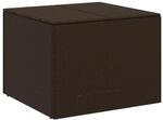 vidaXL Gartentruhe Braun 291L Poly Rattan