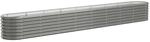 vidaXL Hochbeet Verzinkter Stahl 332x40x36 cm Grau 318884