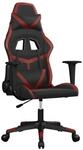 vidaXL Gaming-Stuhl mit Massagefunktion Schwarz und Weinrot Kunstleder 345430