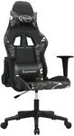 vidaXL Gaming-Stuhl mit Massagefunktion Schwarz Tarnfarben Kunstleder Modell 4
