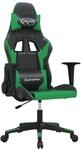 vidaXL Gaming-Stuhl mit Massagefunktion Schwarz und Gr&uuml;n Kunstleder 345448