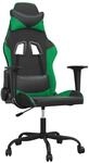 vidaXL Gaming-Stuhl mit Massagefunktion Schwarz und Gr&uuml;n Kunstleder 345402