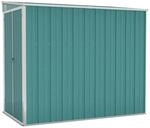 vidaXL Wand-Ger&auml;teschuppen Gr&uuml;n 118x194x178 cm Verzinkter Stahl 1085114