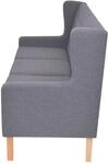 vidaXL 3-Sitzer Sofa Stoff Grau