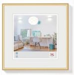 walther design New Lifestyle Kunststoff Bilderrahmen 13x13 cm Gold KV313G