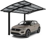 Ximax Alu Einzelcarport Portoforte Typ 80 Schwarz XS 241 x 556cm Sonderfertigung