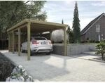 Weka Flachdach Einzelcarport 617 Gr. 2 ohne Dachplatten 322 cm x 612 cm