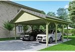 Satteldach-Carport Wallgau 620 x 600 cm Dachlattung