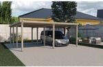 Weka Flachdach-Doppelcarport 618 Gr. 2 mit Trapezblech 603 cm x 612 cm