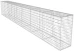 vidaXL Gabionenwand mit Abdeckung Verzinkter Stahl 600x50x100 cm 142530