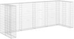 vidaXL Gabionenwand f&uuml;r M&uuml;lltonnen Verzinkter Stahl 320&times;100&times;120 cm