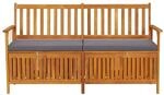 vidaXL Truhenbank mit Kissen 148 cm Massivholz Akazie