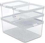 Rotho K&uuml;hlschrankorganizer-Set Cauma Transparent 4-teilig