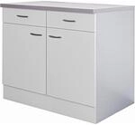 Flex-Well Classic K&uuml;chen-Unterschrank Wito 100 cm Wei&szlig;