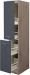 Flex-Well Exclusiv K&uuml;chen-Apothekerschrank Morena 30cm Basaltgrau-San Remo