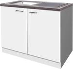 Flex-Well K&uuml;chen-Sp&uuml;lenunterschrank inkl. Einbausp&uuml;le und Arbeitsplatte Lucca